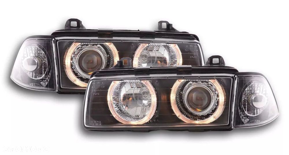 Reflektory Lampy kierunkowskazy kpl Czarne Balck Bmw 3 e36 Coupe Cabrio 90- - 4
