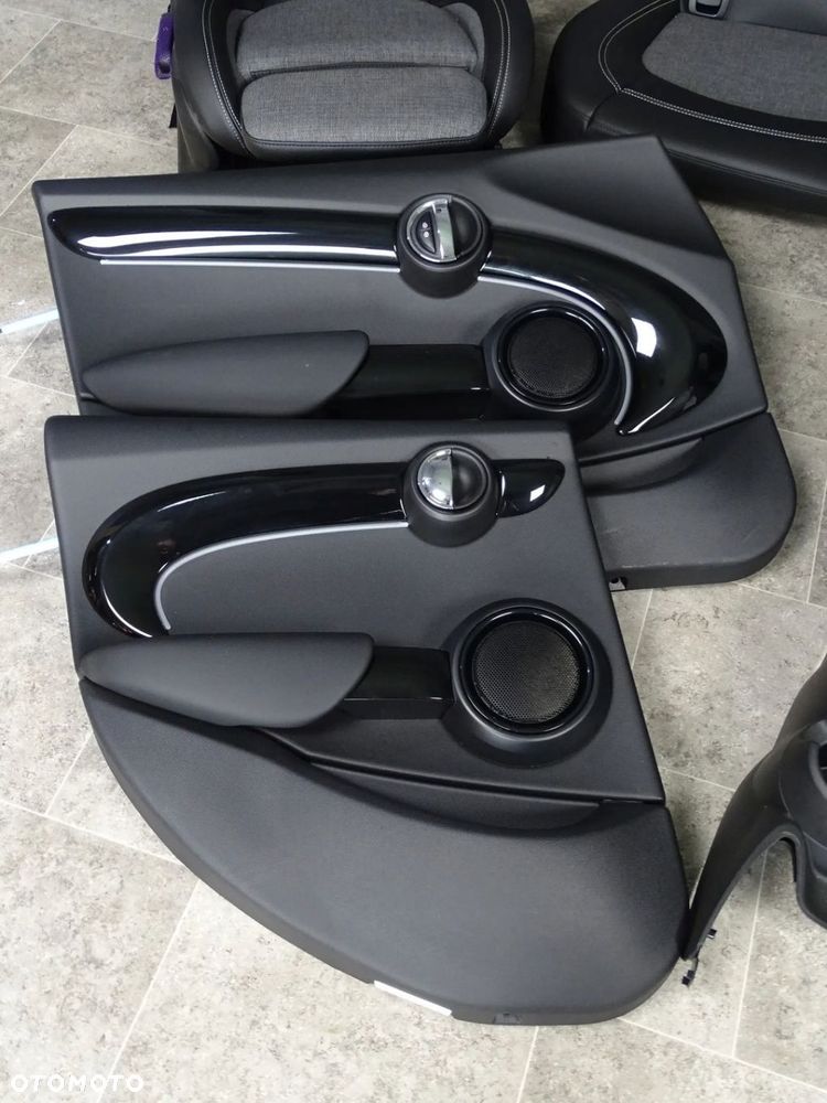 MINI F55 FOTELE KANAPA BOCZKI TUNEL ŚRODEK WNĘTRZE NOWE CARBON BLACK - 8