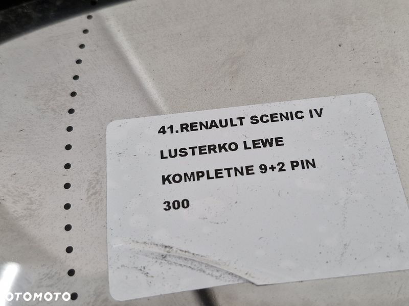 RENAULT SCENIC IV LUSTERKO LEWE KOMPLETNE 9+2 PIN - 8