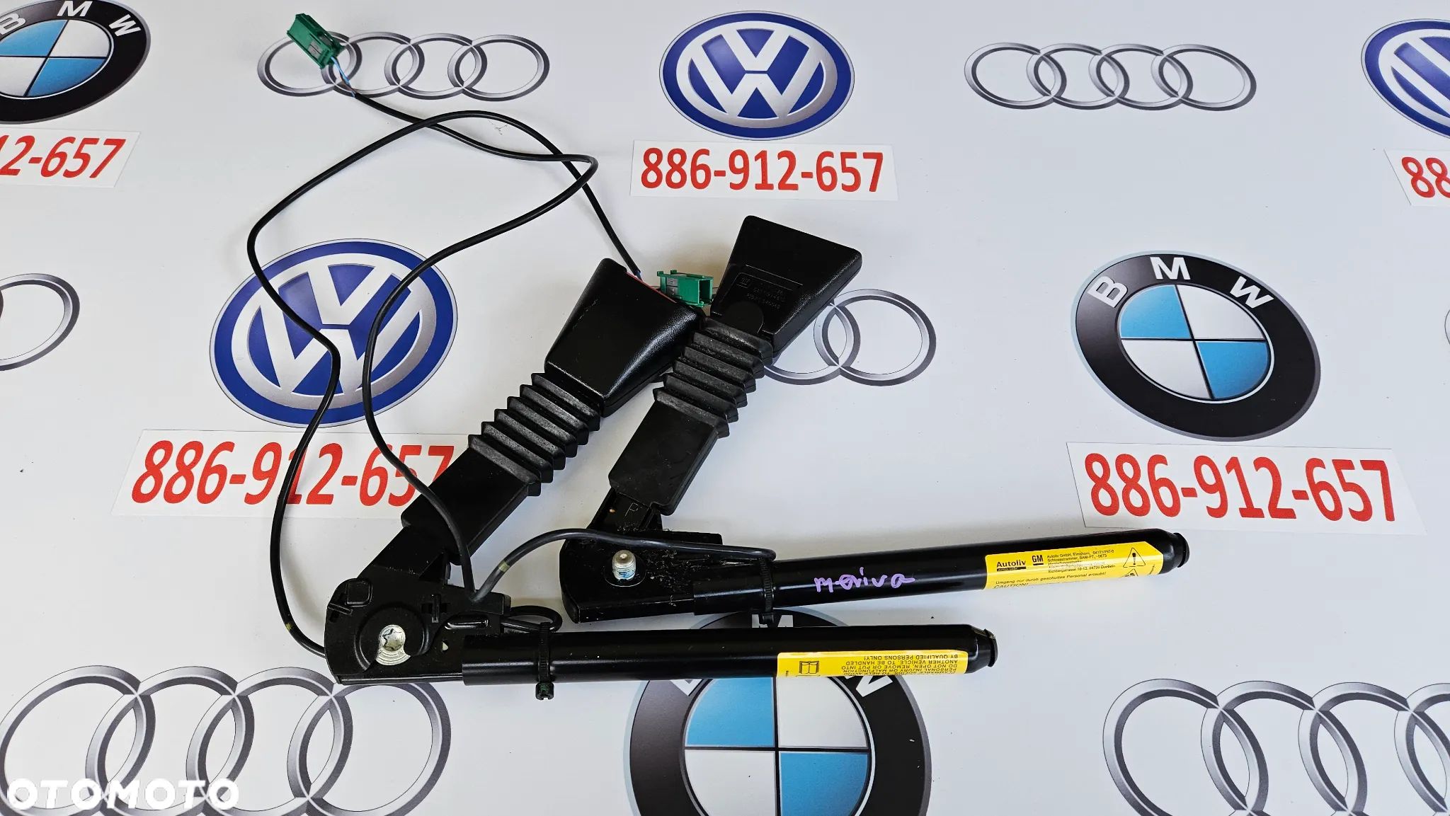 Opel Meriva A Napinacz pasa bezpieczeństwa Klamra prawa lewa 13130377 13130378 - 1