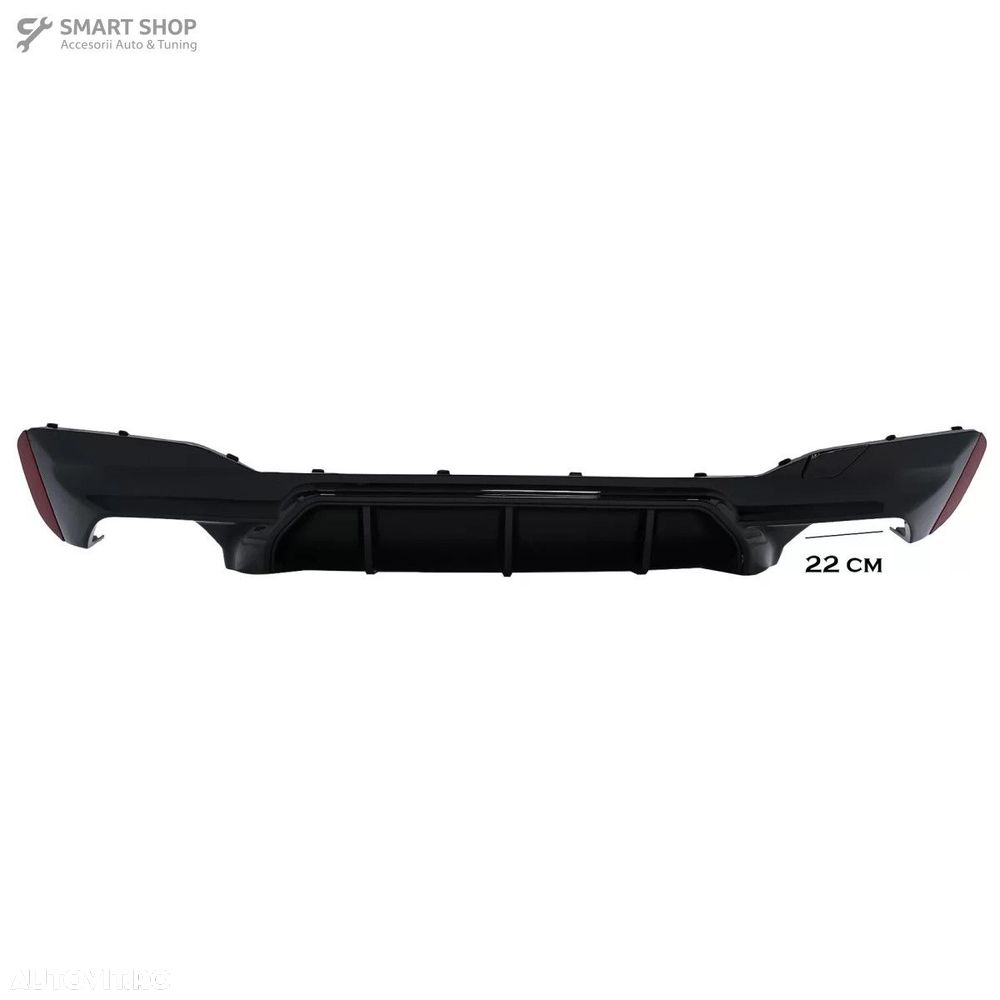Difuzor Bara Spate BMW Seria 5 G30 G31 (2017+) M5 Design Negru Lucios - 6