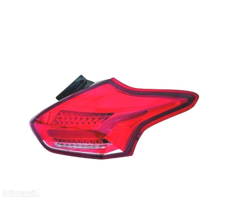 FAROLINS TRASEIROS TUBELIGHT VERMELHO FORD FOCUS MK3 14-17 3 5 PORTAS - 1