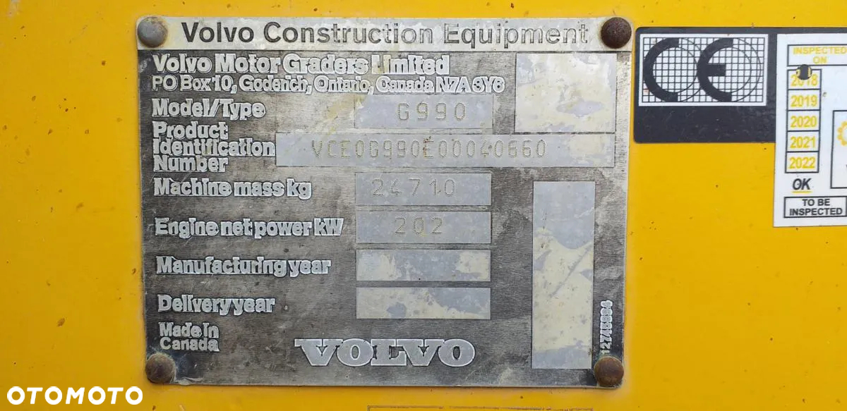 Volvo Równiarka drogowa VOLVO G990 - 35