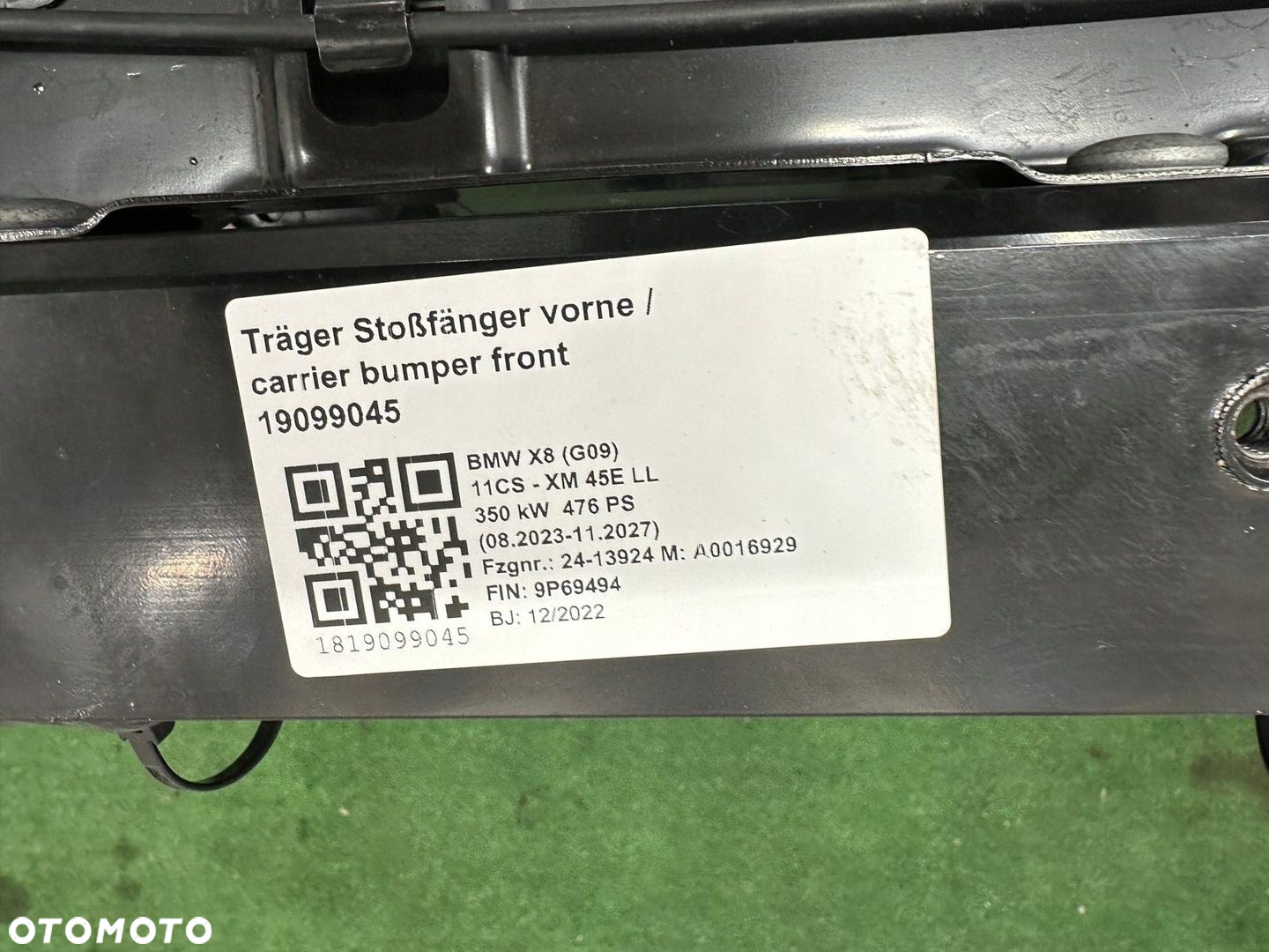 BMW XM G09 PRZÓD MASKA ZDERZAK LAMPY BŁOTNIK PAS PRZEDNI A96 45E - 16