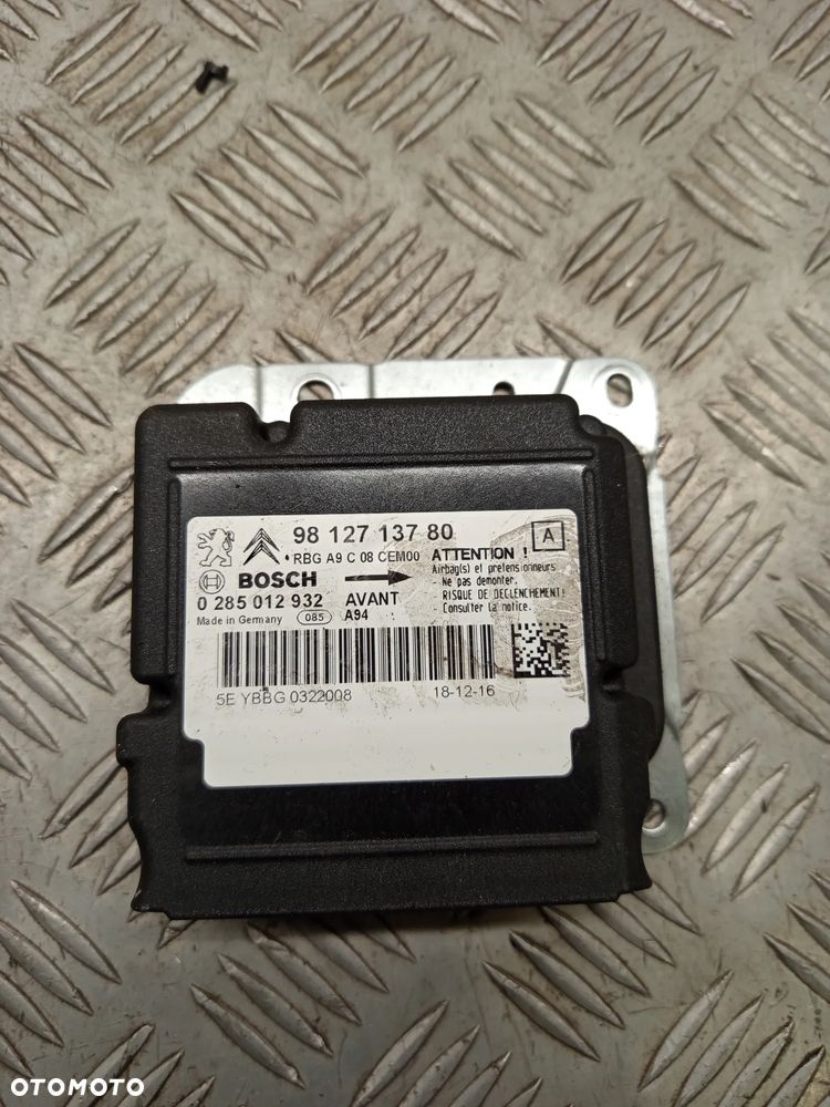 PEUGEOT 2008 LIFT 15-19r. 1.2B MODUŁ SENSOR PODUSZEK POWIETRZNYCH AIRBAG 9812713780 - 1