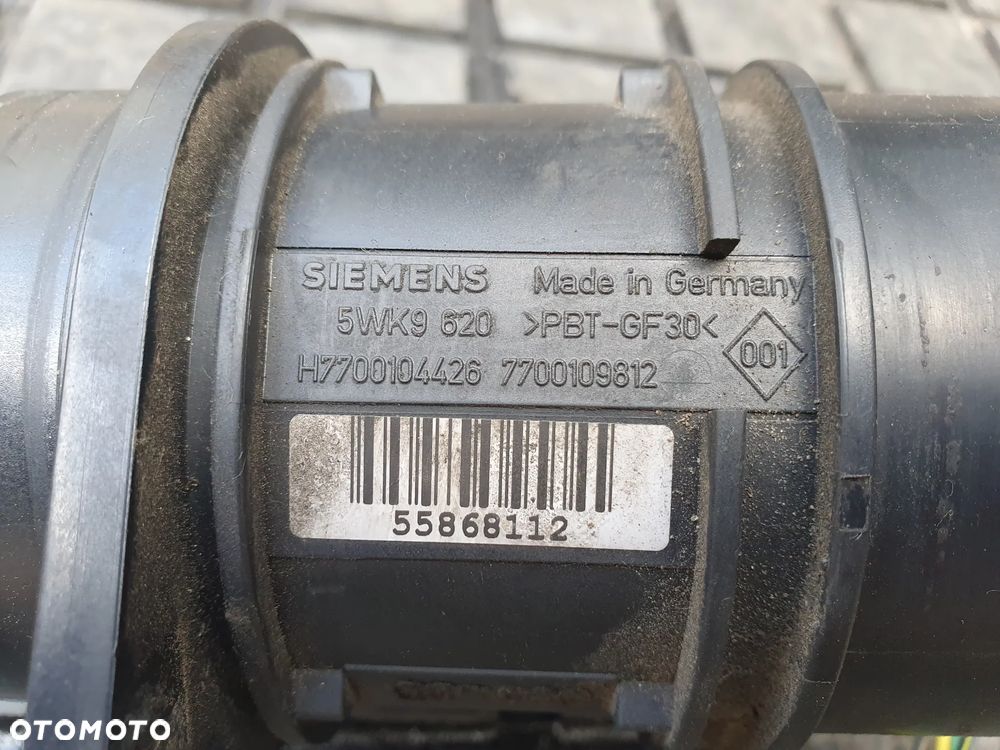 PRZEPŁYWOMIERZ RENAULT SCENIC MEGANE II 7700109812 5WK9620 7700104426 1.9 DCI + WTYCZKA - 2