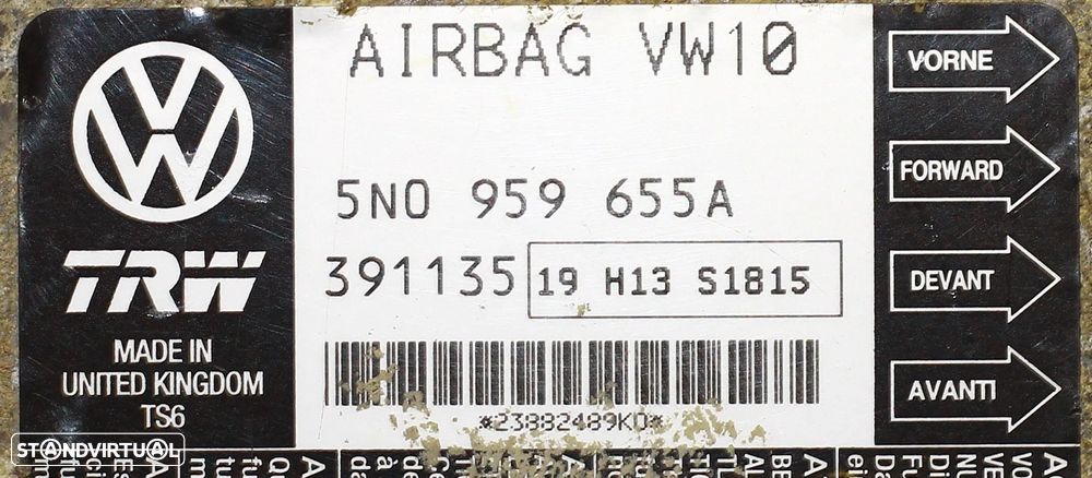 CENTRALINA DE AIRBAG VW TIGUAN - 5