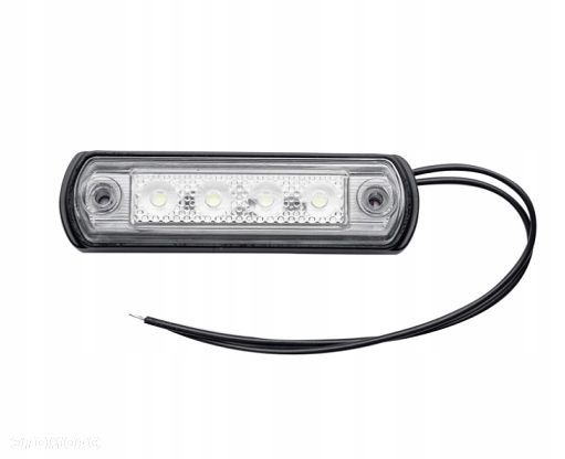 Lampa obrysowa na podstawie gumowej prostej biała - 1