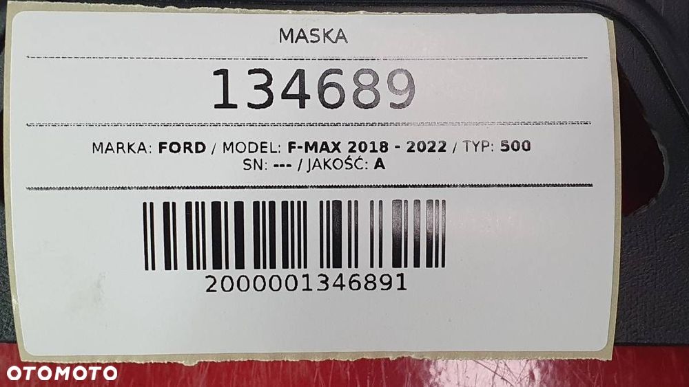 MASKA KLAPA ATRAPA PRZEDNIA GRILL FORD F-MAX 500 EURO 6 - 12