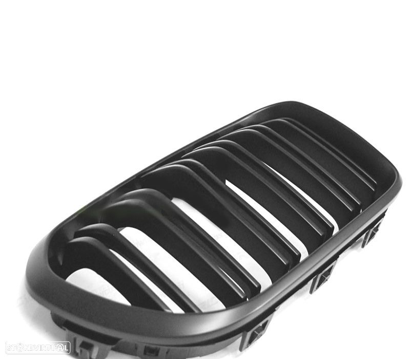 GRELHA DESPORTIVA BMW F20 F21 LCI 15-19 DUPLA LAMINA PRETO MATE - 4