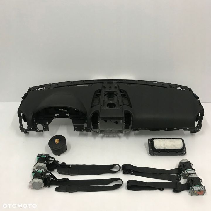 PORSCHE CAYENNE II 2 DESKA ROZDZIELCZA KONSOLA KOKPIT PULPIT PODUSZKI AIRBAG AIR BAG PASY KIT SET - 1