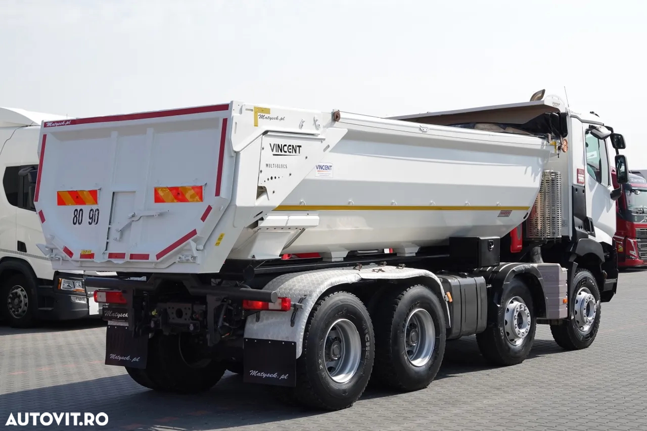 Renault C 480 / 8x4 / BASCULANTE SPATE / HYDROCLAP / 2018 / EURO 6 / - 10