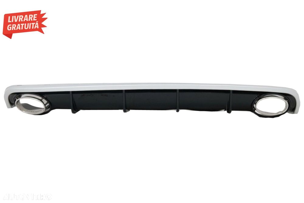 Difuzor Bara Spate si Ornamente Evacuare Audi A6 C7 4G Limousine Avant (2010-2014)- livrare gratuita - 2