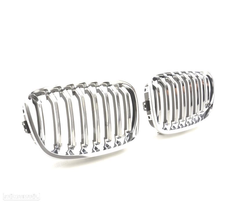 GRELHAS FRONTAIS BMW F20 F21 11-15 CROMADO - 1