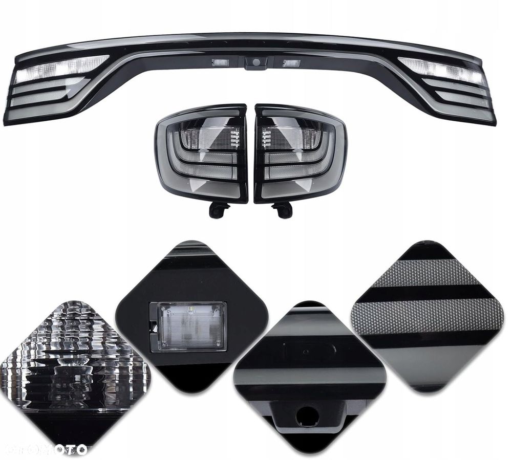 Lampy tyl ne blenda kpl Led Neon Tuning Black White Dodge Durango Lift 2014 - 7