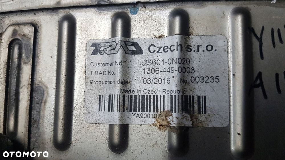 TOYOTA AURIS II 13-18 1.4 D4D YARIS III 12-18 CHŁODNICA SPALIN - 2