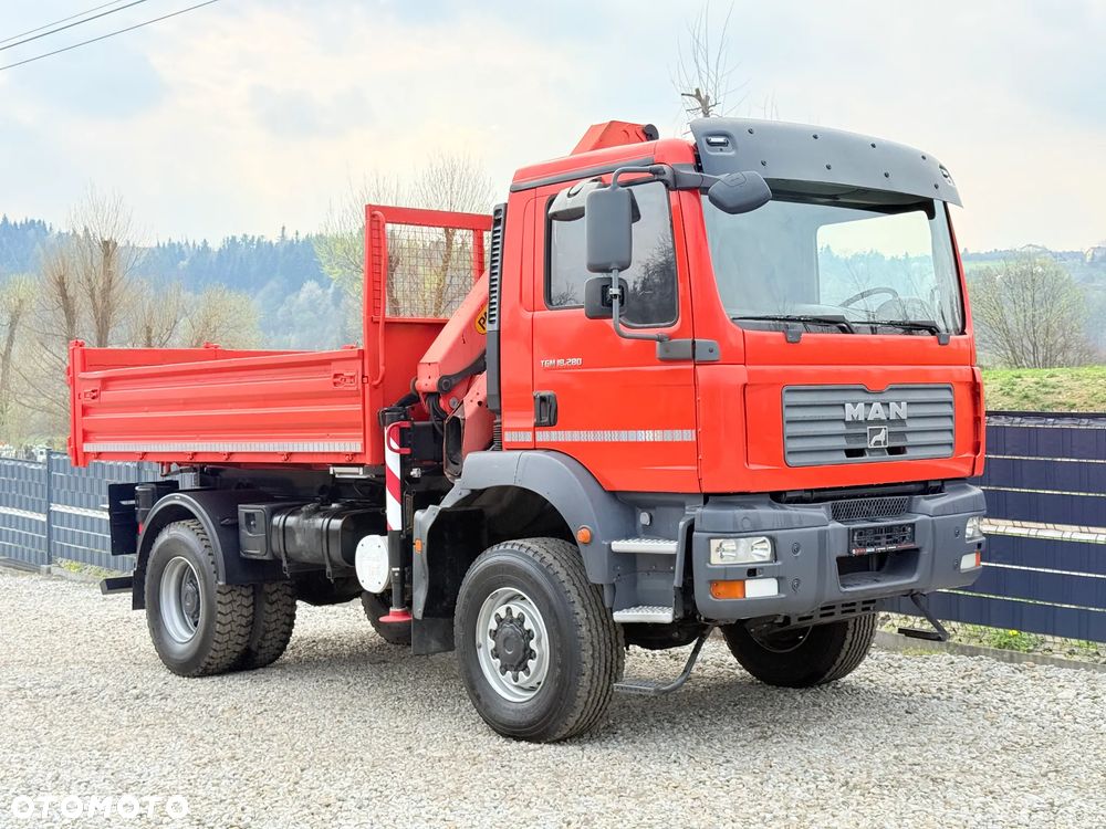 MAN * TGM 18-280 MAN 4x4 HDS Palfinger PK10500 * Kiper Wywrotka * Bardzo Dobry Stan - 25