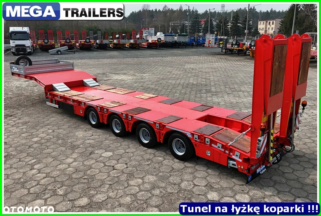 Mega Nisko podłoga 4 osie,  dł. 9,50 m, TUNEL na RAMIĘ KOPARKI !!! - 34