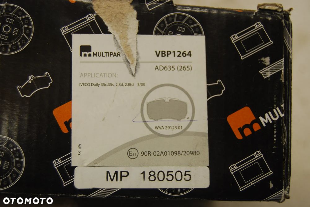 KLOCKI HAMULCOWE TYŁ TYLNE NOWE 20.3MM WVA29123 MULTIPART IVECO DAILY 99-14 - 4