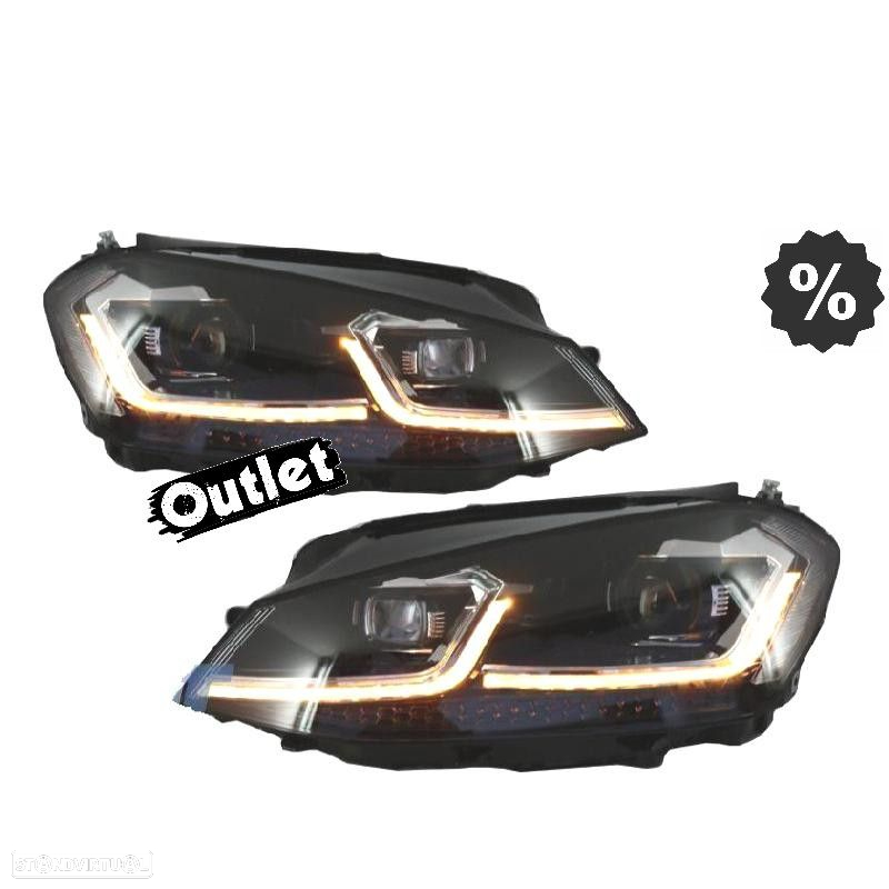R012837C3 FAROIS VOLKSWAGEN VW GOLF 7 12-17 DRL DINAMICOS PRETO LOOK 7.5 R LINE - 6