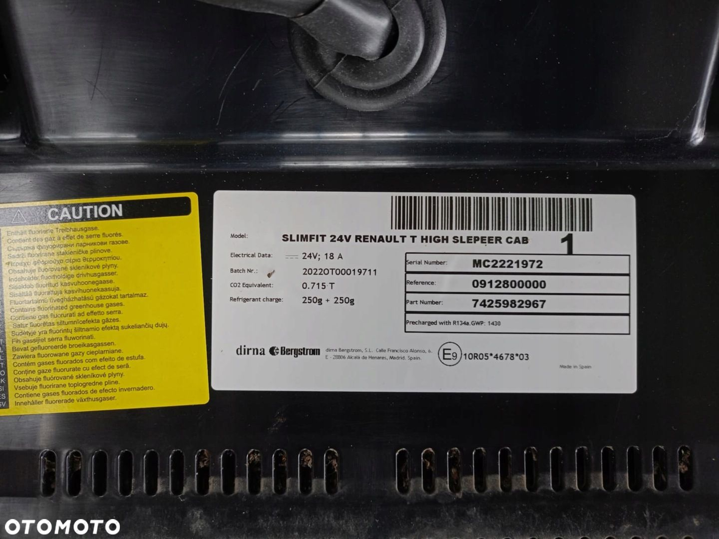 KLIMATYZACJA POSTOJOWA DIRNA BERGSTROM 24V SLIMFIT RENAULT GAMA T - 15
