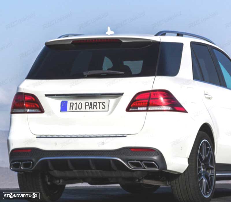 DIFUSOR TRASEIRO MERCEDES GLE W166 15-19 LOOK AMG GLE63 + PONTEIRAS DE ESCAPE - 5