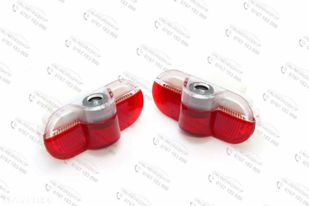 Set 2 lampi dedicate cu logo Skoda pentru portiere Skoda Octavia ,Yeti - 3