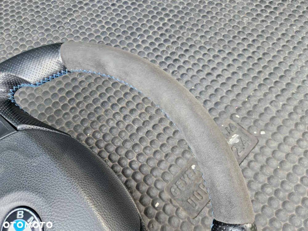 Kierownica Ścięta Trzy 3 Ramienna Pikowana Skóra Ancantara Multifunkcja Sterowanie AirBag Poduszka BMW 5 F10 F11 - 16