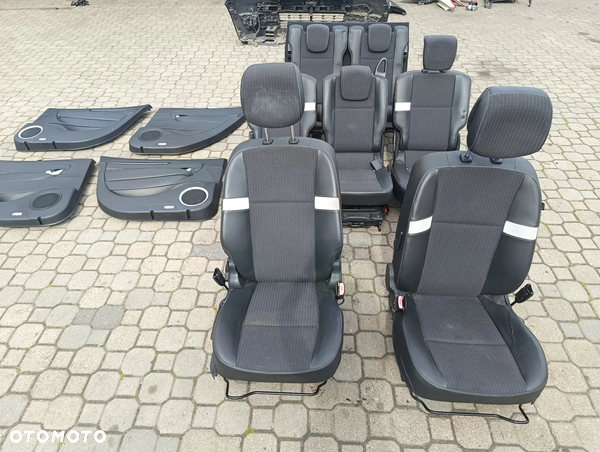 Fotel fotele boczki tapicerka Renault grand Scenic III PÓŁ SKÓRA czarna