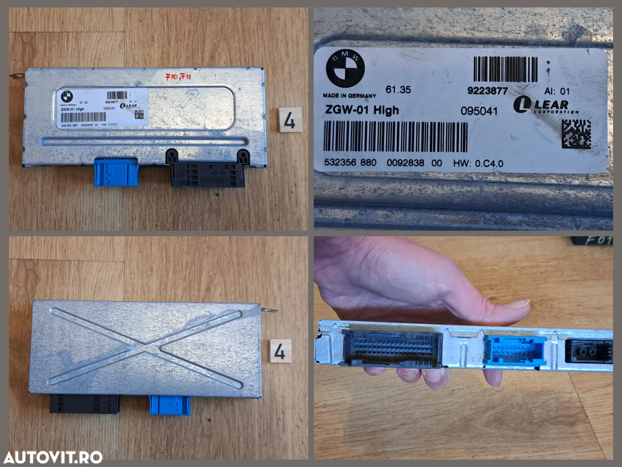 Calculator modul ECU Confort JBBFE III Modul electronic alimentare Modul soft close portbagaj Calculator gateway central Modul carlig BMW - 5