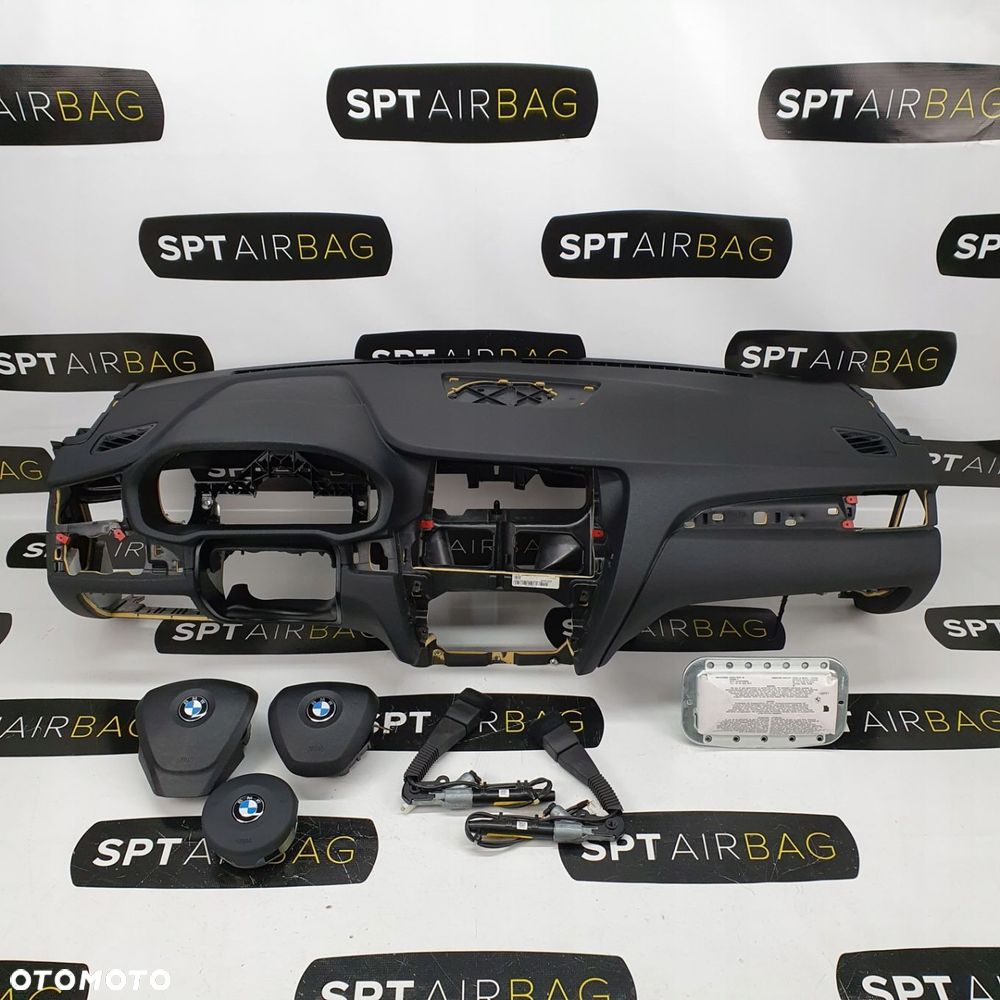 BMW SERIA X3 F25 LIFT DESKA ROZDZIELCZA KONSOLA KOKPIT PULPIT PODUSZKI AIRBAG AIR BAG NAPINACZE KIT SET - 1