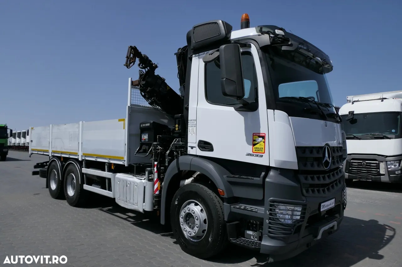 Mercedes-Benz AROCS 2633 / 6X4 / 6.55 M BOX + HDS HIAB 144 / RADIOCOMANDĂ / ROTATOR / FURCI - 19