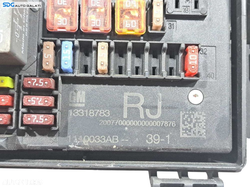 Unitate Modul Calculator Tablou Panou Sigurante Opel Astra J 2009 - 2016 Cod 13318783 13318783RJ [L6398] - 2