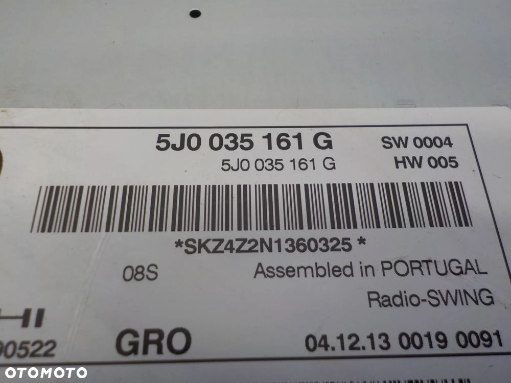 SKODA FABIA II LIFT RADIO 5J0035161G - 2