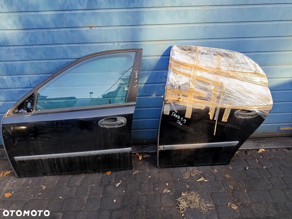 SAAB 9-3 93 02- SEDAN DRZWI LEWE PRZEDNIE SZYBA ZAMEK PODNOŚNIK KLAMKA - 2