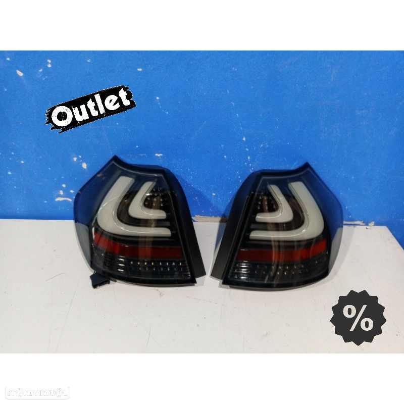 R011009C1 FAROLINS TRASEIROS LED PARA BMW E81 E87 04-07 PRETO FUMADO ESCURECIDO - 6