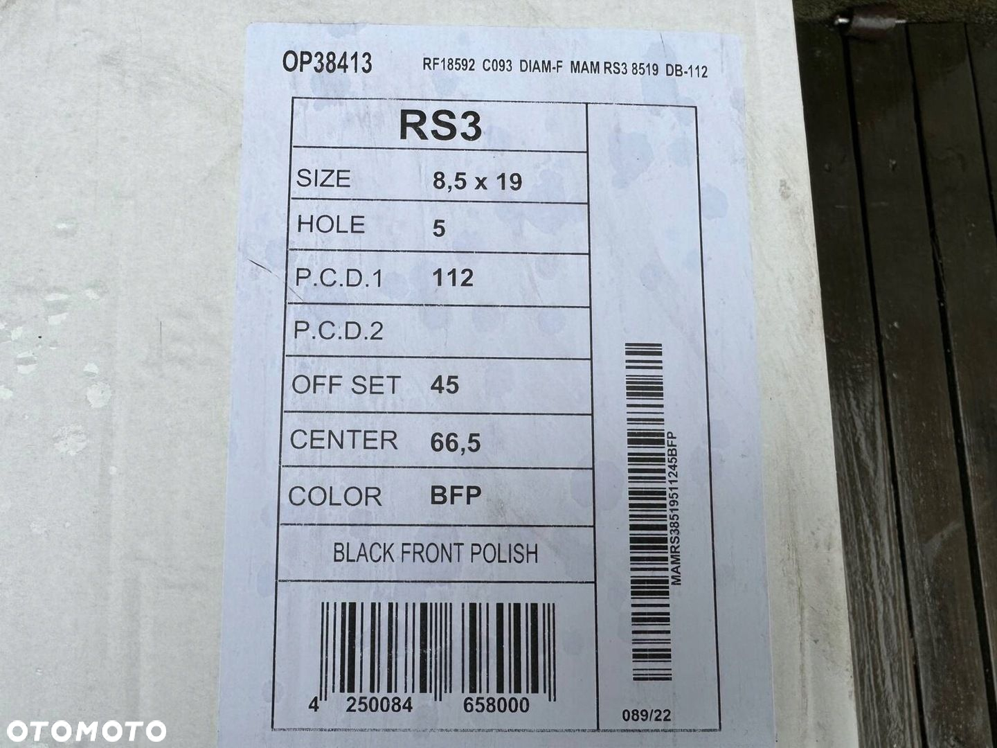 Felgi 19cali MAM Audi A3 S3 A4 A6 S4 S6 Q2 Q3 A8 ET45 5x112 - 6