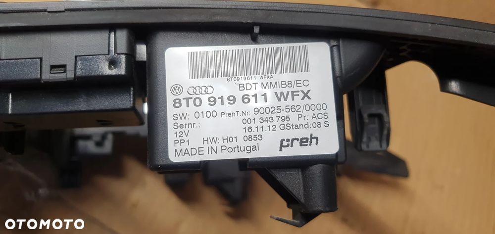 Panel sterowania przełączniki MMI NAVI Audi A4 B8 A5 8T0919611 - 7