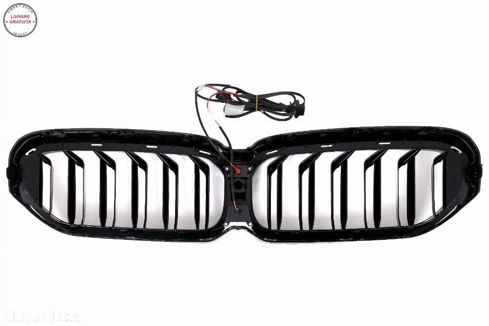 Grile Centrale cu LED BMW Seria 5 G30 G31 LCI (07.2020-2023) Negru Lucios- livrare gratuita - 6