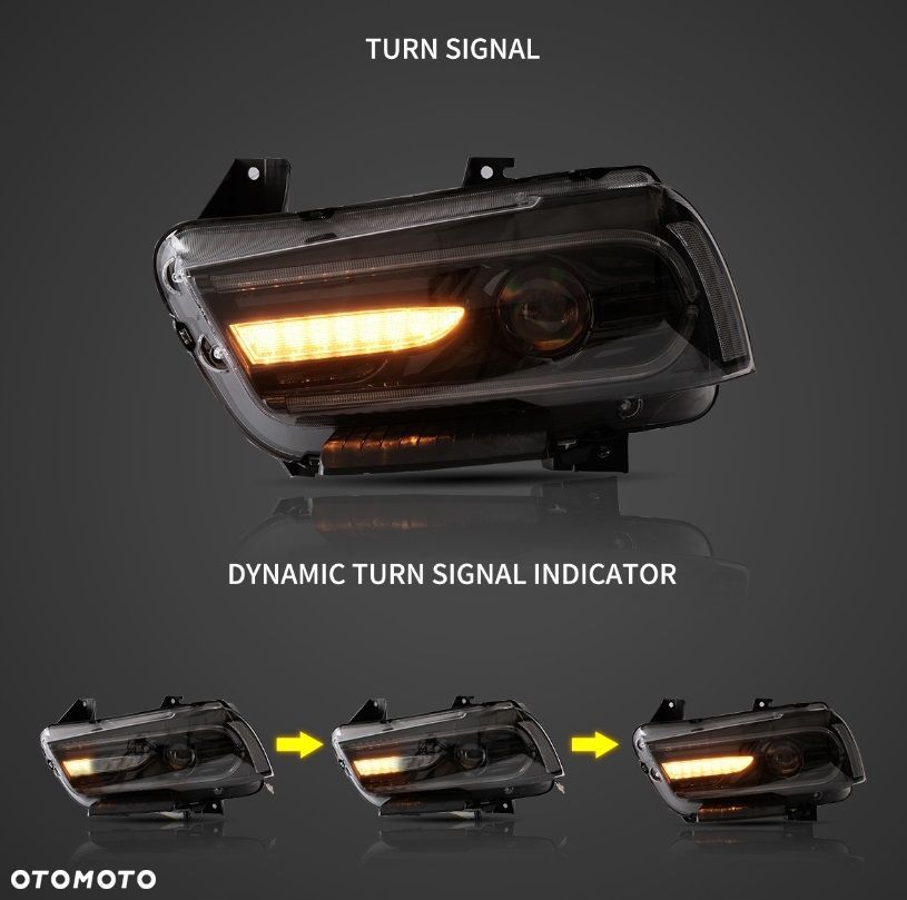 Reflektor Lampa kpl Vland Dayline LED Neon Tuning Dodge Charger Lift 2011- - 5