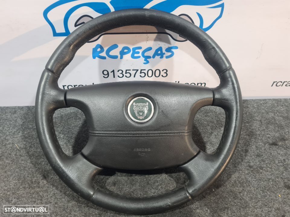 VOLANTE GUIADOR COMPLETO JAGUAR XJ X308 PELE AIRBAG XJ8 X350 STYPE S TYPE S-TYPE