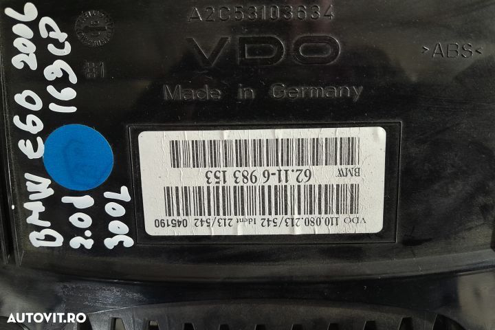 Ceasuri bord 6983153 BMW Seria 5 E60/E61 [facelift] [2007 - 2010] Tou - 3