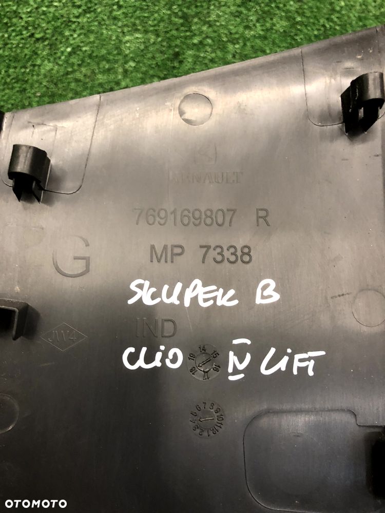 RENAULT CLIO IV LIFT TAPICERKA BOCZEK OSŁONA SŁUPKA B ŚRODEK ŚRODKOWEGO LEWA 769169807R - 4