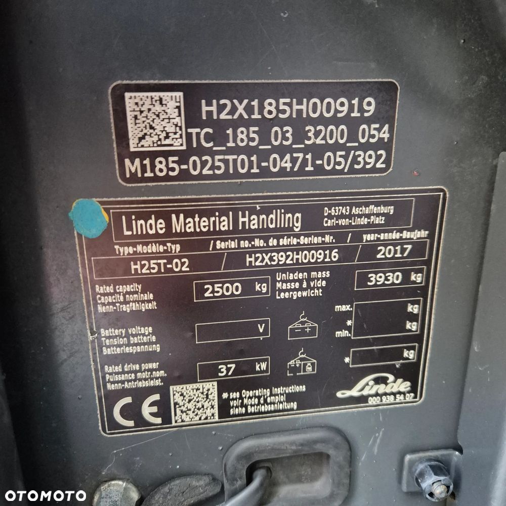 Linde H25T-02   2,5 tonowy 7200 mth VAT23 - 12