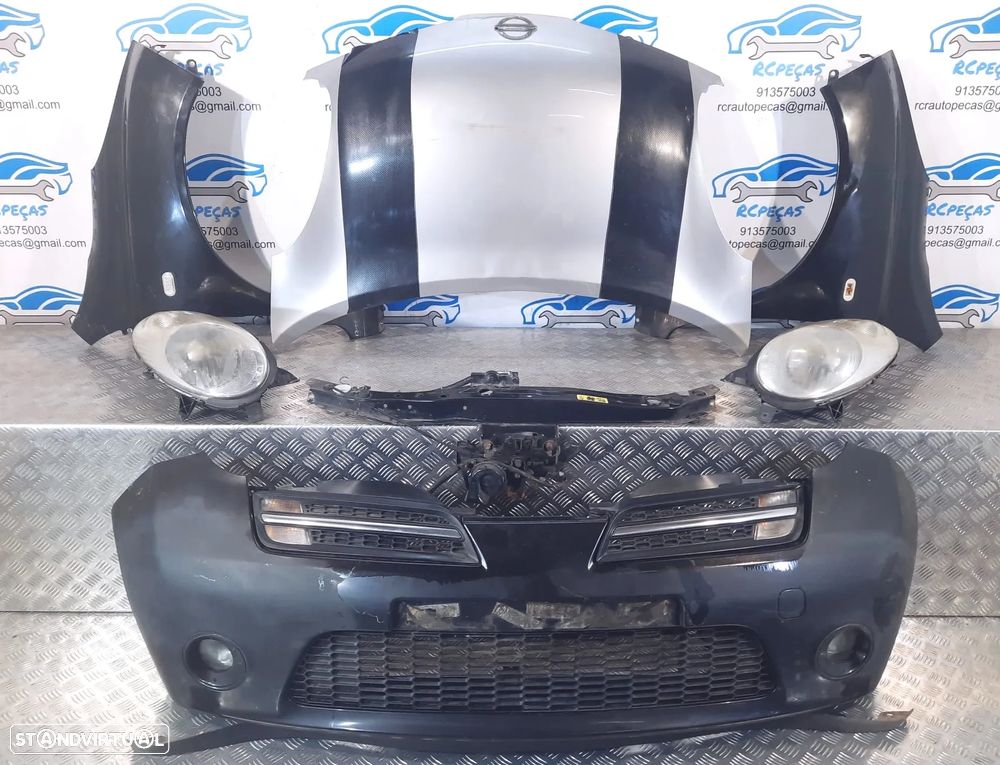 FRENTE COMPLETA NISSAN MICRA 3 III MK3 K12 CAPOT PARACHOQUES GUARDA-LAMAS ÓTICAS FRENTE FIBRA RADIADOR VENTILADOR REFORÇO - 9