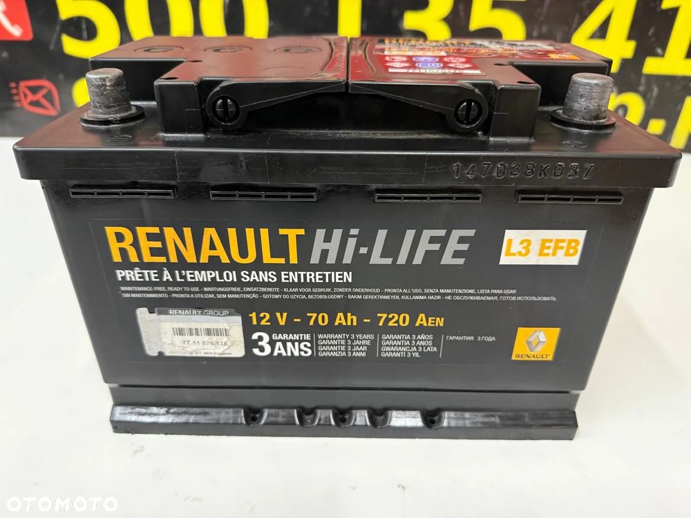 AKUMULATOR RENAULT HI-LIFE L3 EFB 70AH 720A - 3