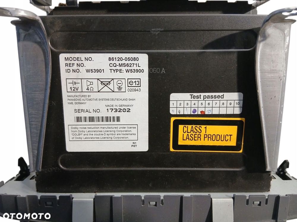 radio cd kaseta wyświetlacz toyota avensis t25 86120-05080 - 3