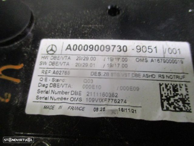Luz De Teto Plafonier A0009009730 A1679000019 MERCEDES EQB X243 2022 350 292CV 5P PRETO - 6