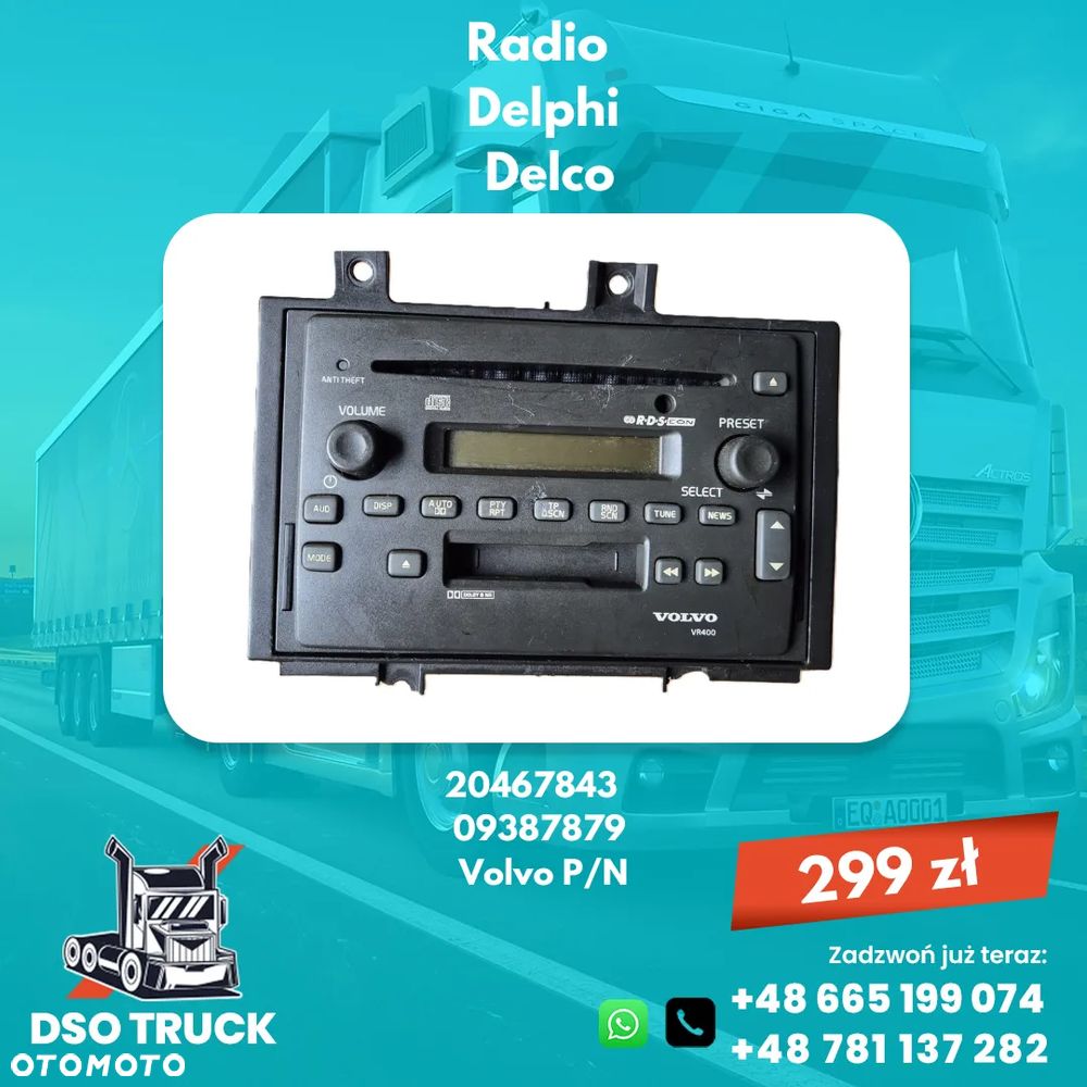Radio Delphi Delco 20467843 09387879 Volvo P/N - 1