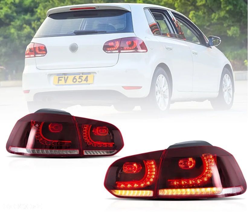 Lampy tylne kpl Vland Led Diody Red White GTI Tuning VW Golf VI 6 5k0 2008- - 4